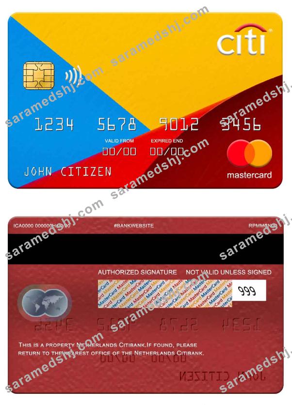 Netherlands Citibank mastercard